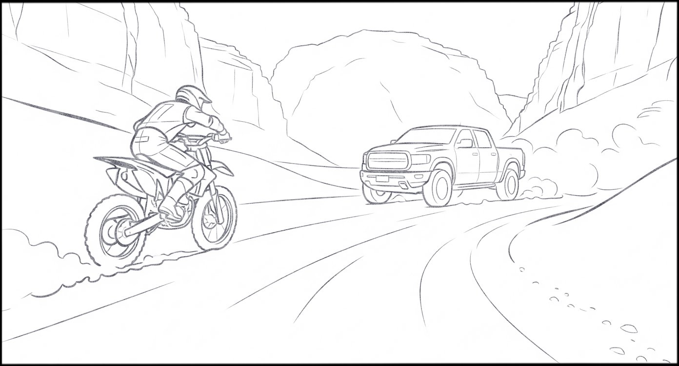 Storyboards - storyboard frame 8 by Dakota Warren